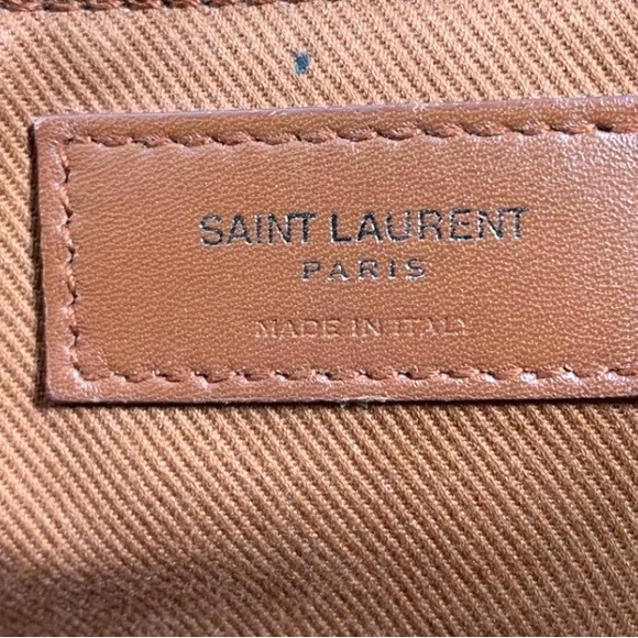 🏆💎💯 Yves Saint Laurent Niki Studded Flap Chain Leather Shoulder Bag Brown - Picture 8 of 11